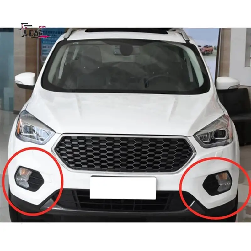 

AEA6-Car Left & Right Front Bumper Fog Light Lamp Frame Grille Cover Fog Lamp Frame For Ford Escape Kuga 2017-2019