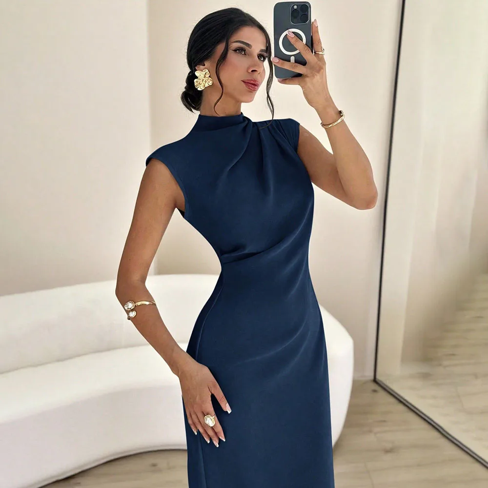 

Customized Elegant Evening Dresses Sleeveless Long Mermaid Prom Dress Floor Length Wedding Party Gown Vestidos De Gala