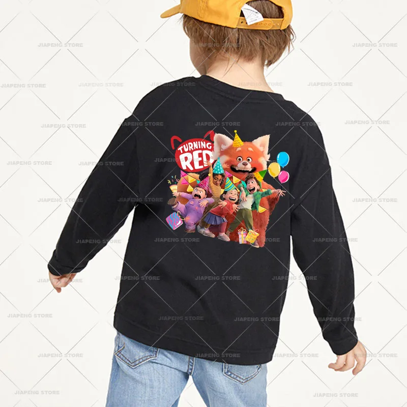 Transferencia de Calor de Panda Rojo para ropa, parches de dibujos animados de Disney para planchar en la ropa de las niñas, camiseta, regalos de