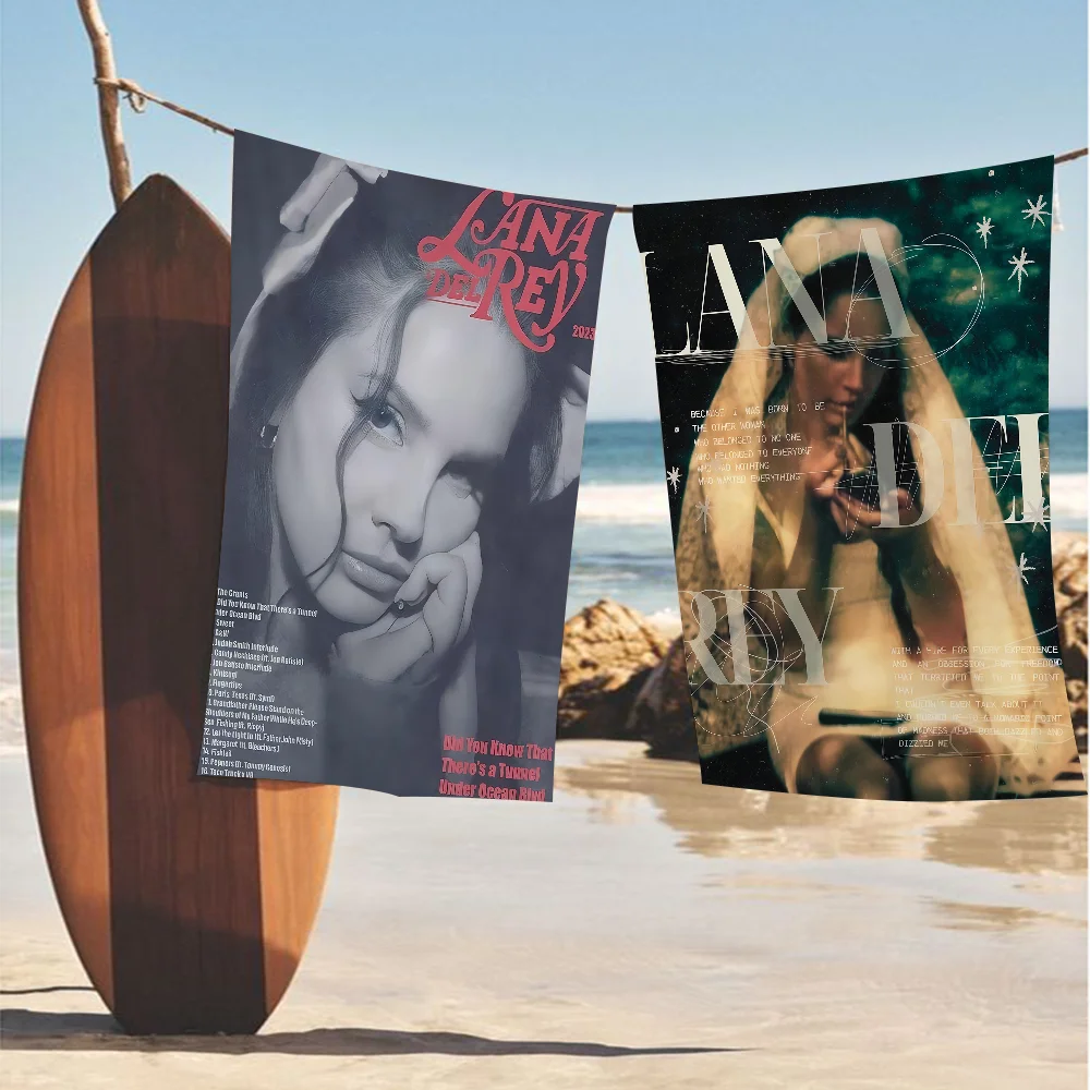 

Singer Lana Del Rey Microfiber Blanket Quick Drying Beach Towels Oversized Printing Super Absorbent Pool Towel Blanket