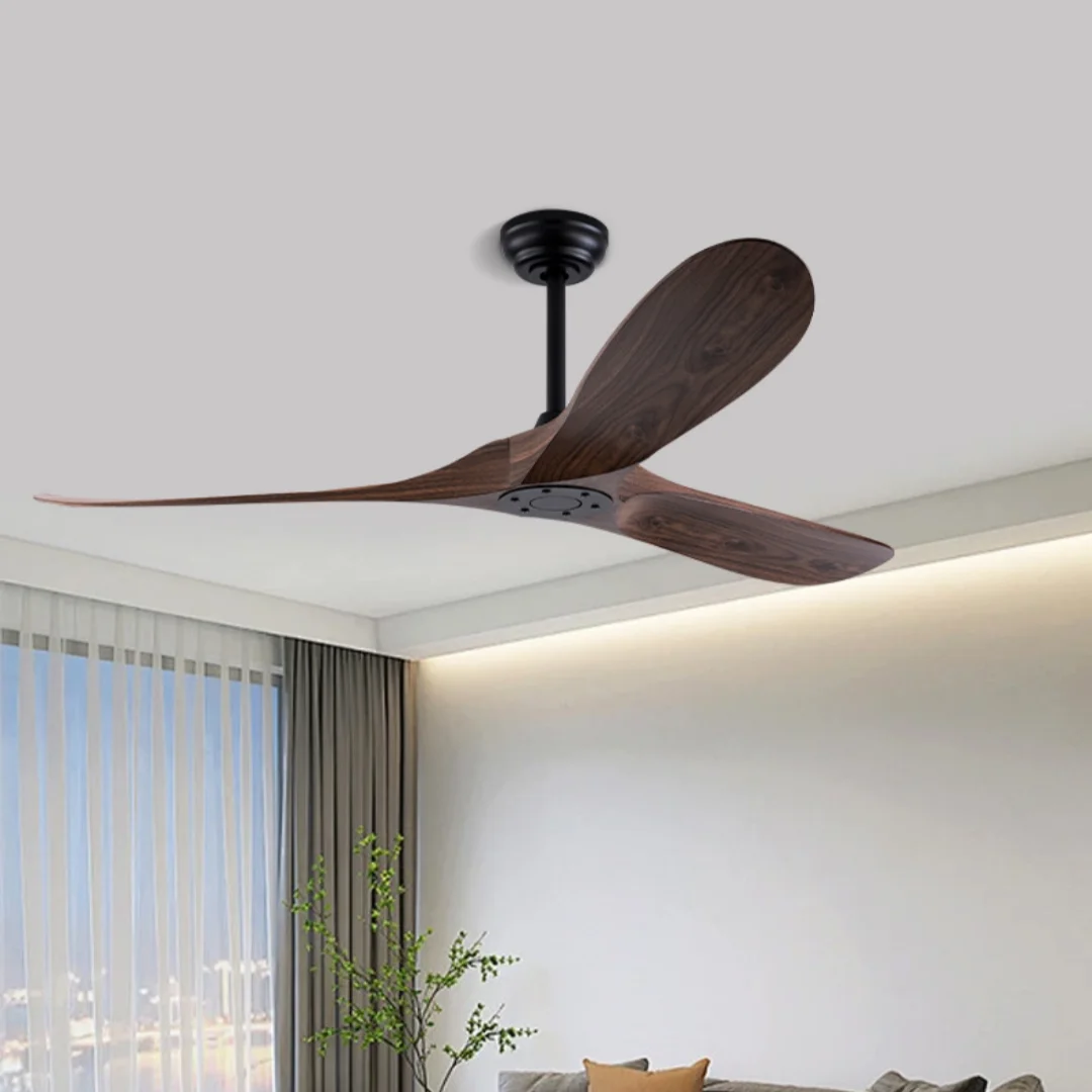 60 Inch 3 ABS Blades 6 Speed Quiet Fans Reversible DC Motor Electric Fan Indoor Outdoor Modern Ceiling Fan Without Light