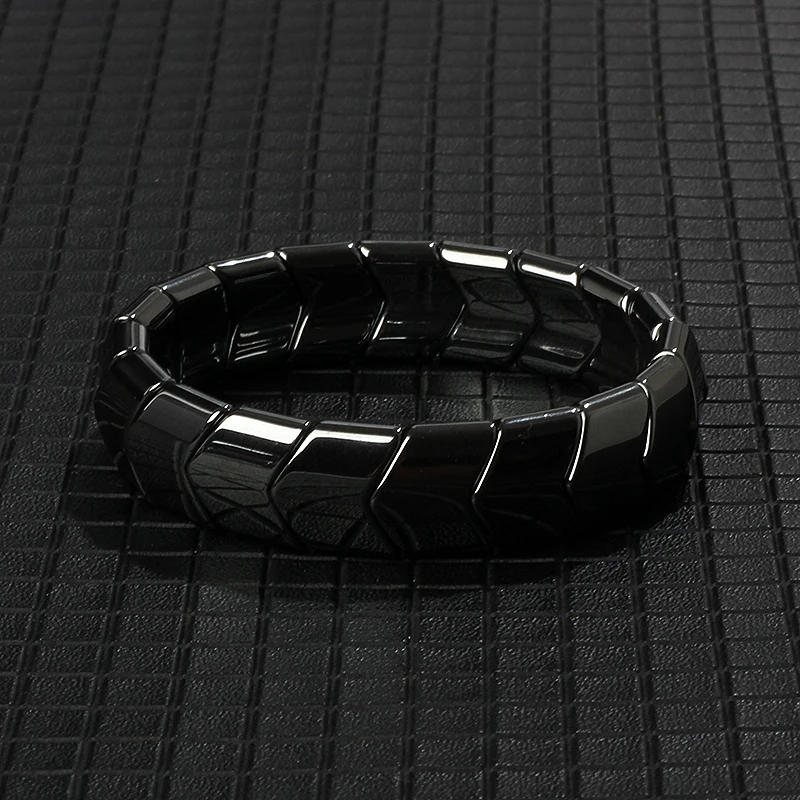 Fashion Wave Hematite Energy Bracelet Men Original Nature Hematite Protect Health Bracelets for Women New Luxury Balance Jewelry