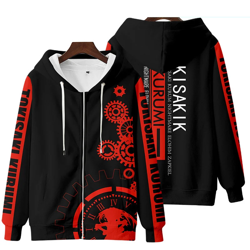 Sweats à capuche College en 3D pour hommes, sweat-shirt anime japonais, sweats à capuche pour hommes, vêtements décontractés Harajuku, Tokisaki Kurumi Nightmare, Date A Live Girl