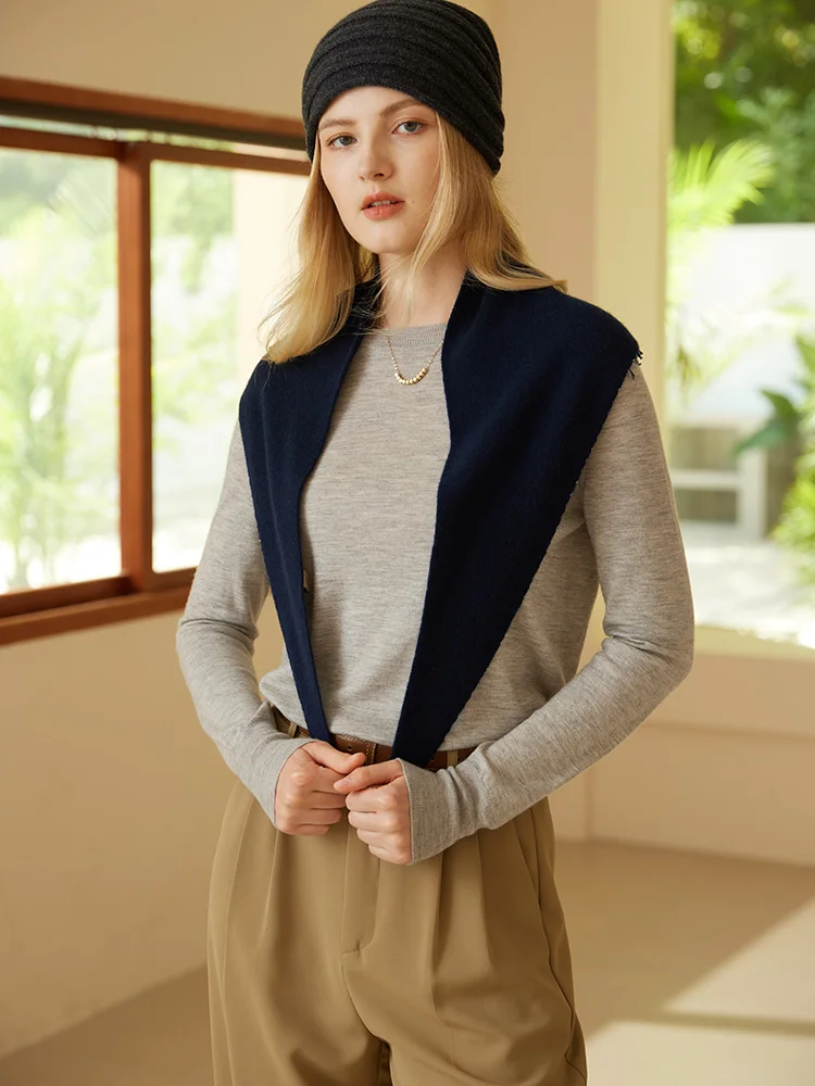 CHICUU Women 100% Cashmere Triangle Scarf Shawls Beading Grace Style Cashmere Knit Scarf Autumn Winter Soft Comfy Shawl