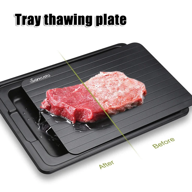 

Fast Defrosting Tray with Cleaner, Frozen Meat Defrost Food Thawing Plate, Kitchen Tool