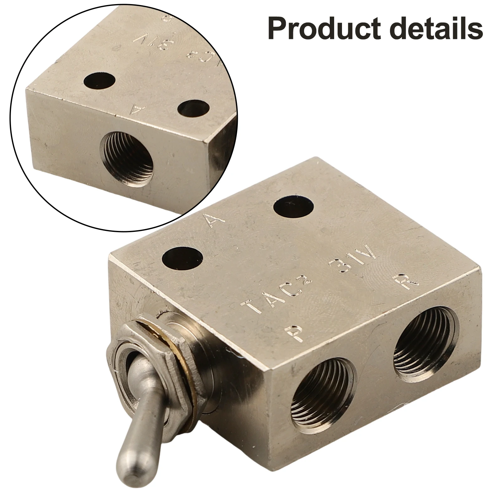 Mechanical Pneumatic Valve TAC231V 2 Position 3 Way with 6mm Connector for Controlling Air Flow in Automation Systems