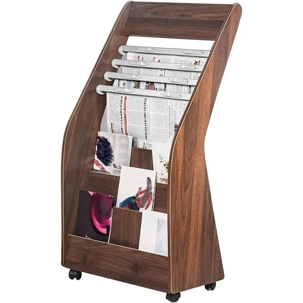 

Передвижная стойка для литературы для выставок, презентаций и офисного использования: регулируемая подставка для журналов, брошюр и газет.