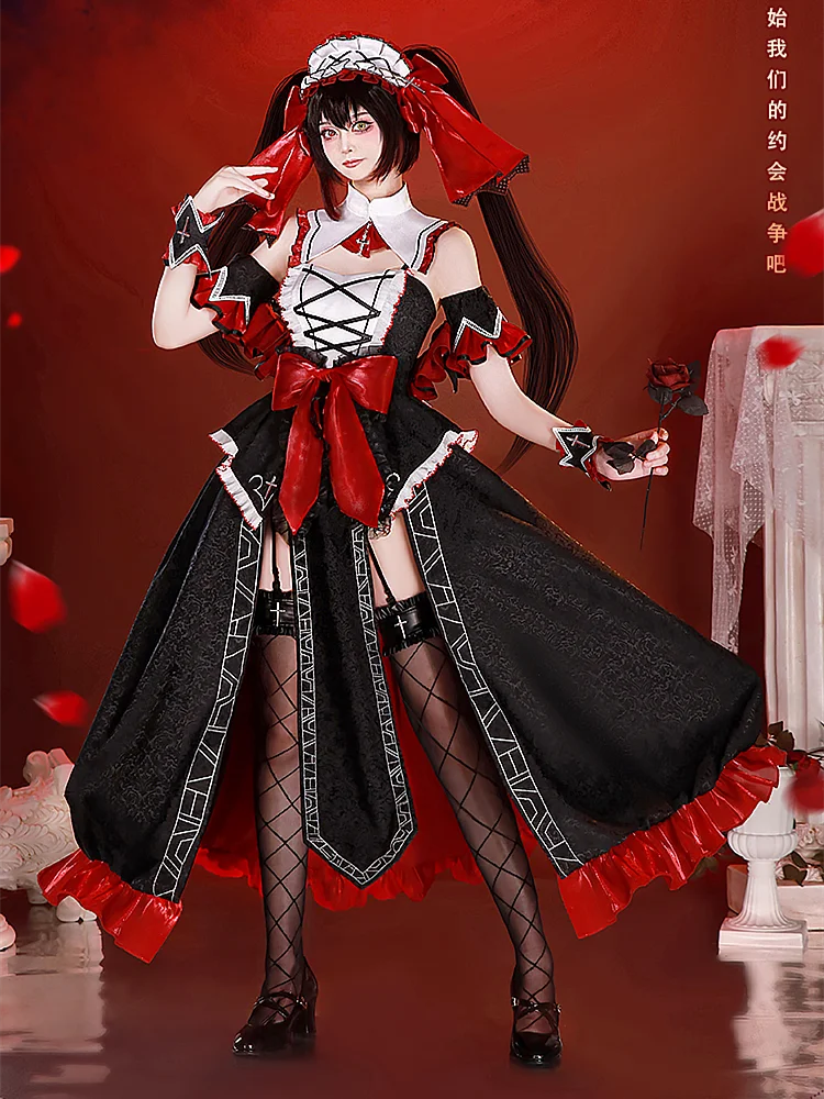 

Game DATE A LIVE Nightmare Cosplay Costume Anime Women Tokisaki Kurumi Dress Role Play Clothing Carnival Party Suit Pre-sale