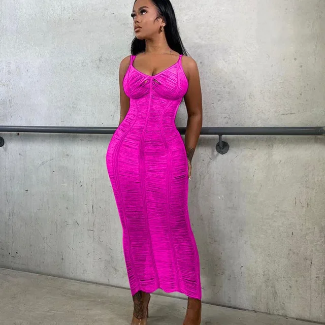 Solidna dzianina szydełkowa letnia sukienka kobiety wakacje na plaży wydrążone do klubu na imprezę długie sukienki elegancka powłoka up Maxi Dress Vestido