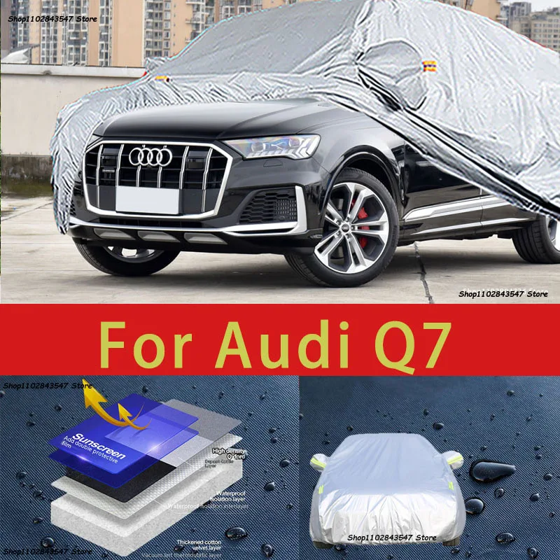 

For Audi Q7 Outdoor Protection Full Car Covers Snow Cover Sunshade Waterproof Dustproof Exterior Car accessories