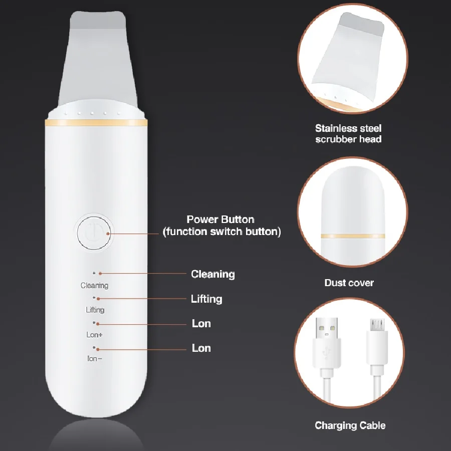 Massaggiatore per la pulizia della pelle del viso ad ultrasuoni per la pulizia del viso