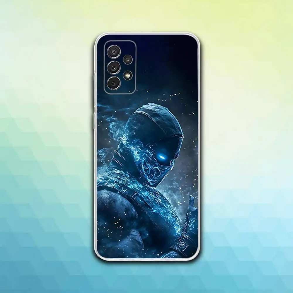 حافظة هاتف K-Kombat Game M-Mortal لهاتف سامسونج S30,23,21,22,20، FE lite، S10،9،8،7 PIus Note20 Ultra شفافة