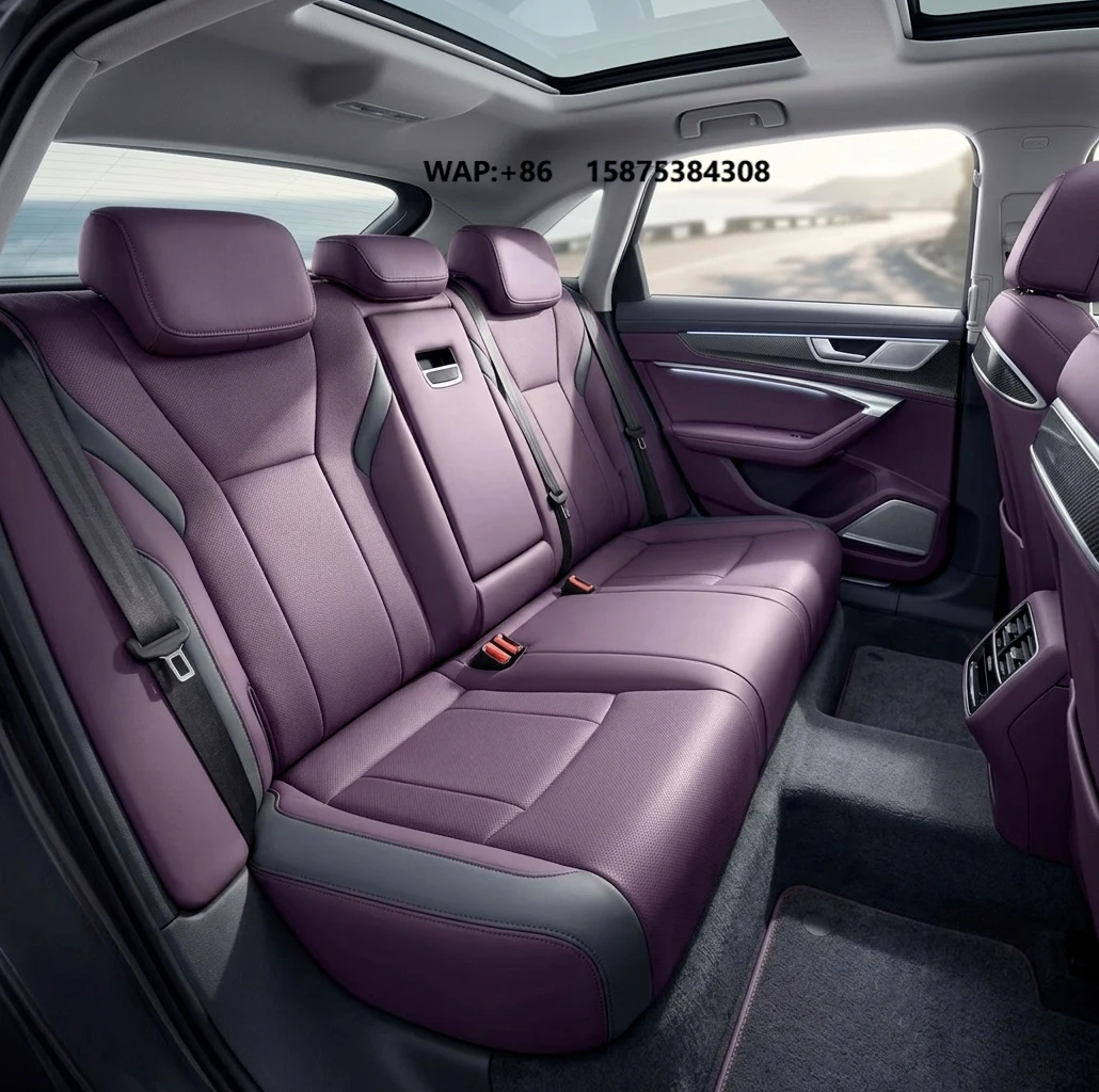 

Luxury VIP Rear Car Seat Set with Integrated Center Console and Touchscreen Display