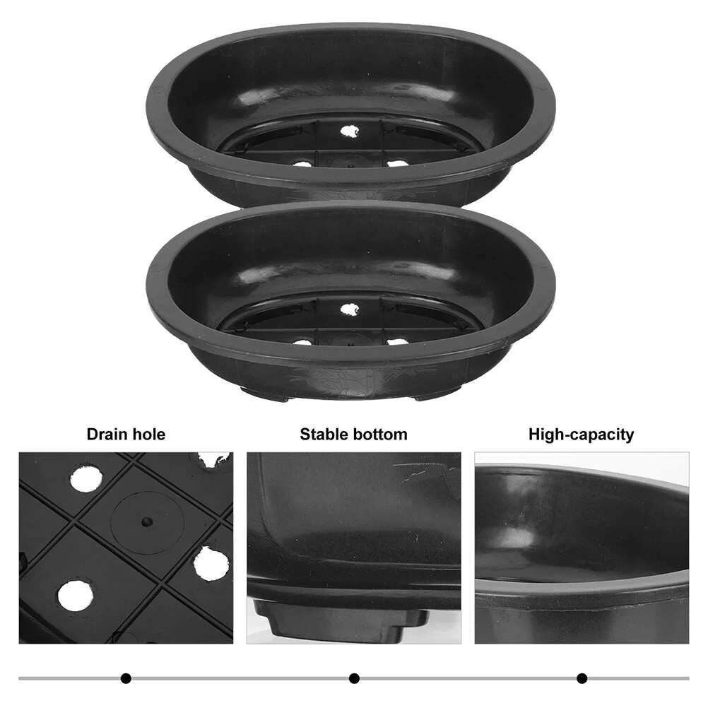 2 szt. Duży pojemnik ogrodniczy Bonsai doniczka duże pojemniki domowe doniczki owalne do storczyków