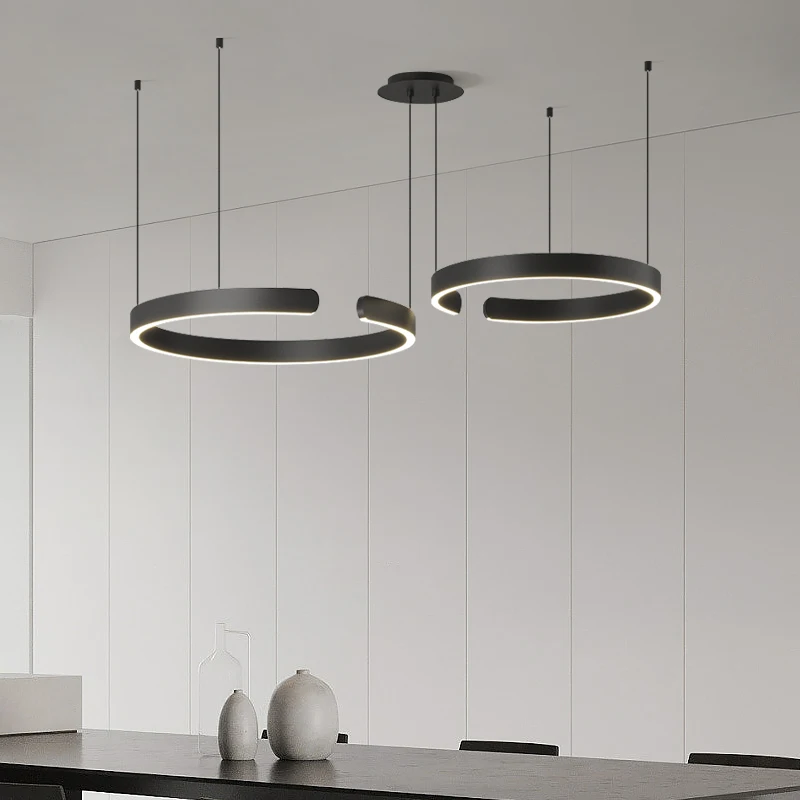 

Nordic Minimalist Design C Aluminium Pendant Lights for Living Dining Table Room Bar Front Desk Dimmable Hanging Light Fixture