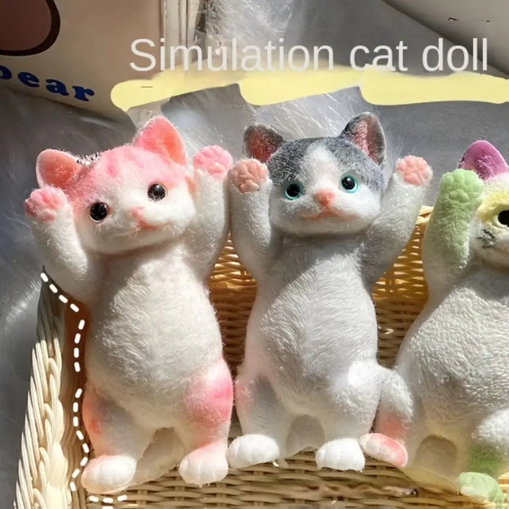 Cartoon Big Cat Doll Spremere Giocattolo Animale Morbido Gatto A Forma di Spremere Giocattolo Colorato Mini Bambola Artificiale Spremere Giocattolo Ufficio