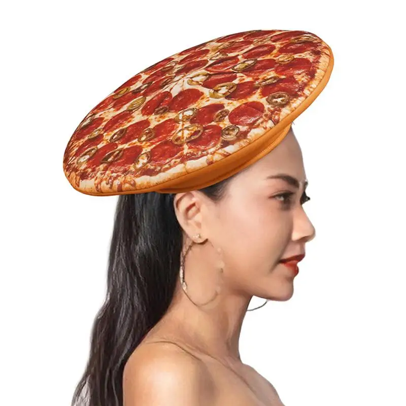 Volwassen Grappige Pizza Hoed Cosplay Food Kostuum Rollenspel Party Heerlijk Eten Carnaval Kleding Accessoires Voor Vrouwen Kerstcadeaus