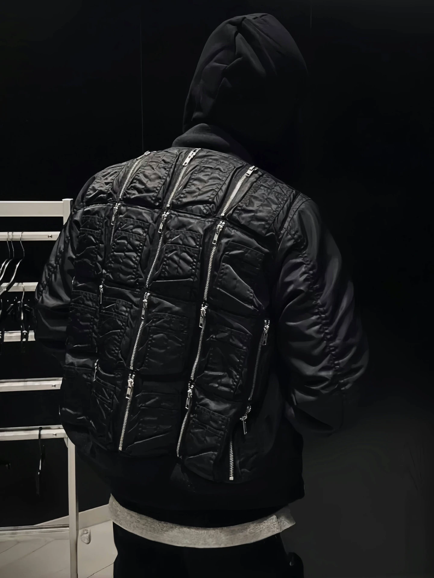 Heavyweight Zipper King Winter MA1 Flight Jacket Cotton Coat Men's Women's Casual Fashion Outerwear Warm Thickened Polyester ...
