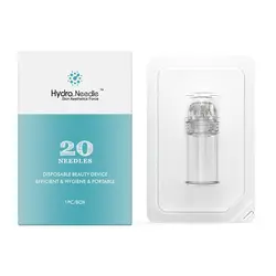 Hydra Needle 20 Golden Titanium Microneedling All In One Hydra Stamp Serum Applicator Skin Care Therapy With 5mL Empty Ampoules