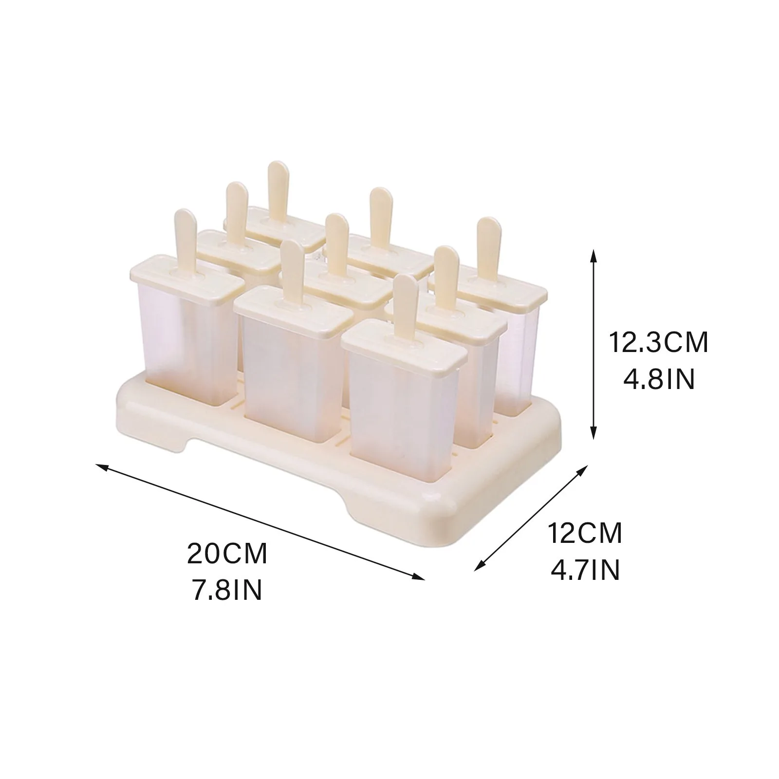 Ice Cream Popsicle Mold DIY Ice Cream Machine Homemade Ice Box With Plastic Stick Ice-Lolly Mold Ice Cube Tray Kitchen Gadgets