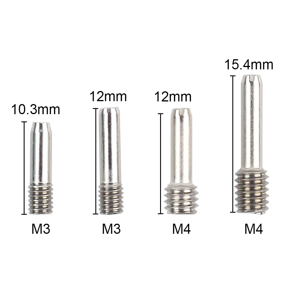 10Pcs/Set Silver Stainless Steel Headless M3 M4 Hexagon Screw Pins for 1/10 RC Crawler Car Driveshaft