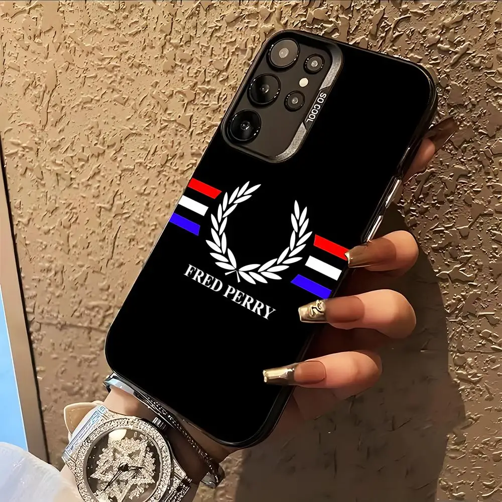 Fashion Perry Phone Case for Samsung Galaxy S26 S25 S24 S23 S22 S21 S20 Note20 Plus Ultra Colorful Silver Cover