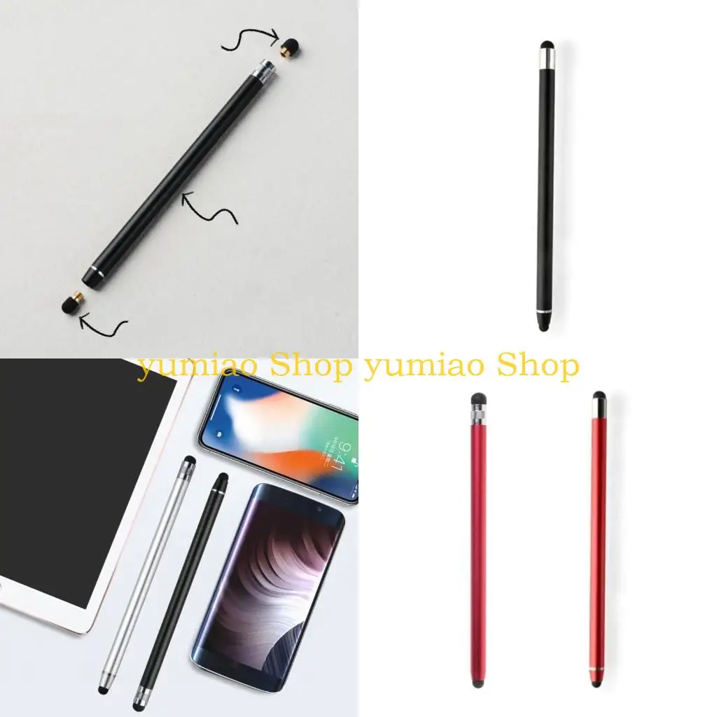 

587B Stylish Pen Pencil Capacitive Pens Replaceable Tips Smooth Silicone Smooth Tips Protect Touch Screens Fine Point