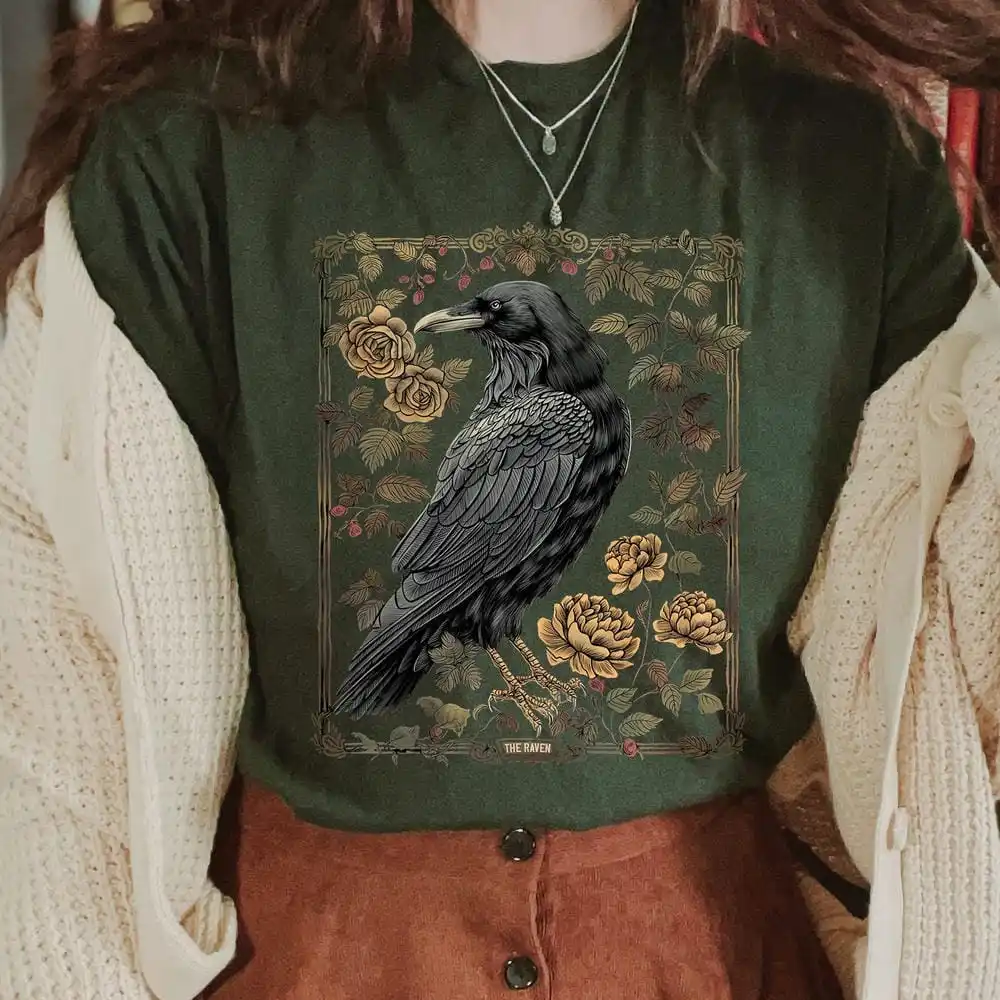 Tarot Card Comfort Shirts Goblincore Gothic Witchy Dark Academia Shirt Crewneck Casual Daily Unisex Y2K Top Streetwear