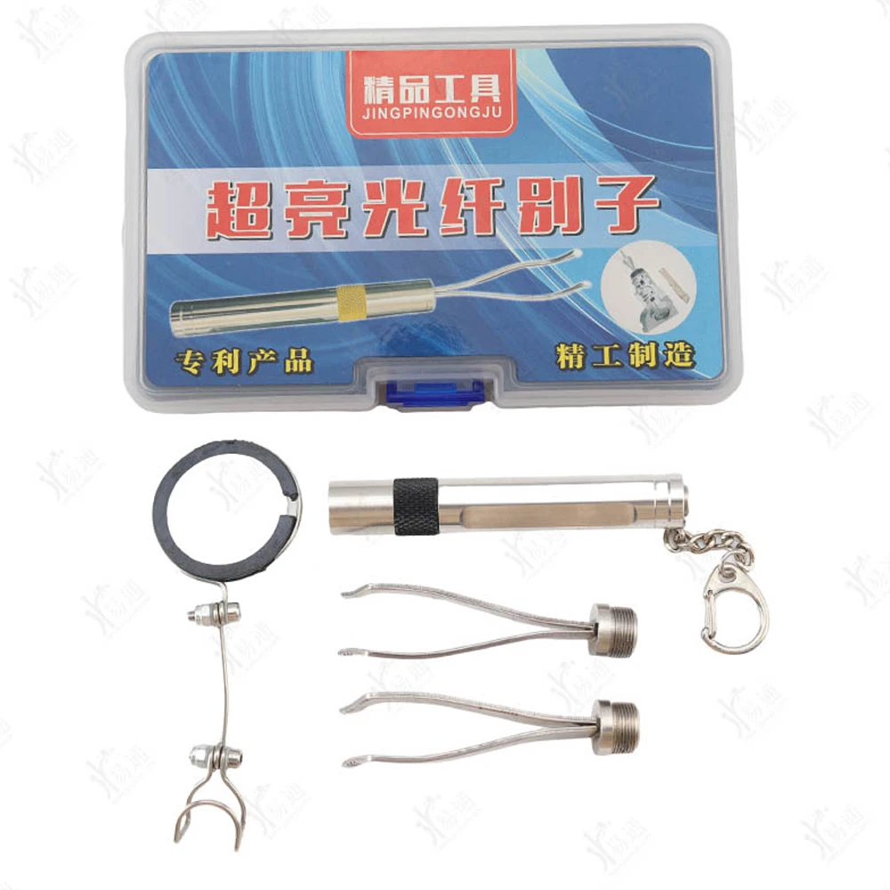 JMCKJ Y Tension With Light Wrench Lock Opener Tool With 2/3 Heads Locksmith Tool
