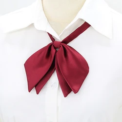2024 Preppy Chic JK Tie Bowties Solid Color Red Butterfly Japanese Double Layer Bowknot Collar Necktie Uniform Shirt Accessories