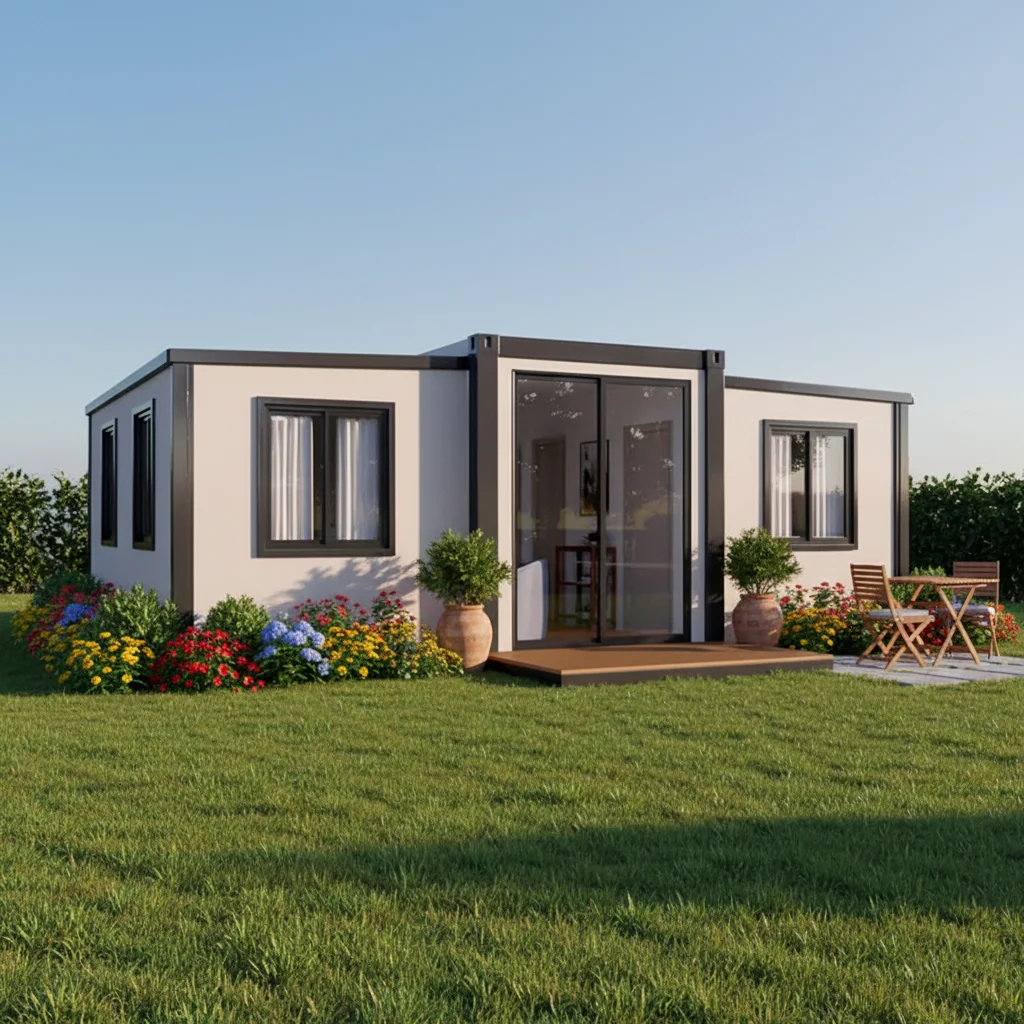 Prefab Steel Frame 3-in-1 Folding Mobile Homes 20FT Expandable Container House Sale Modern Design Villa Workshop Home Office