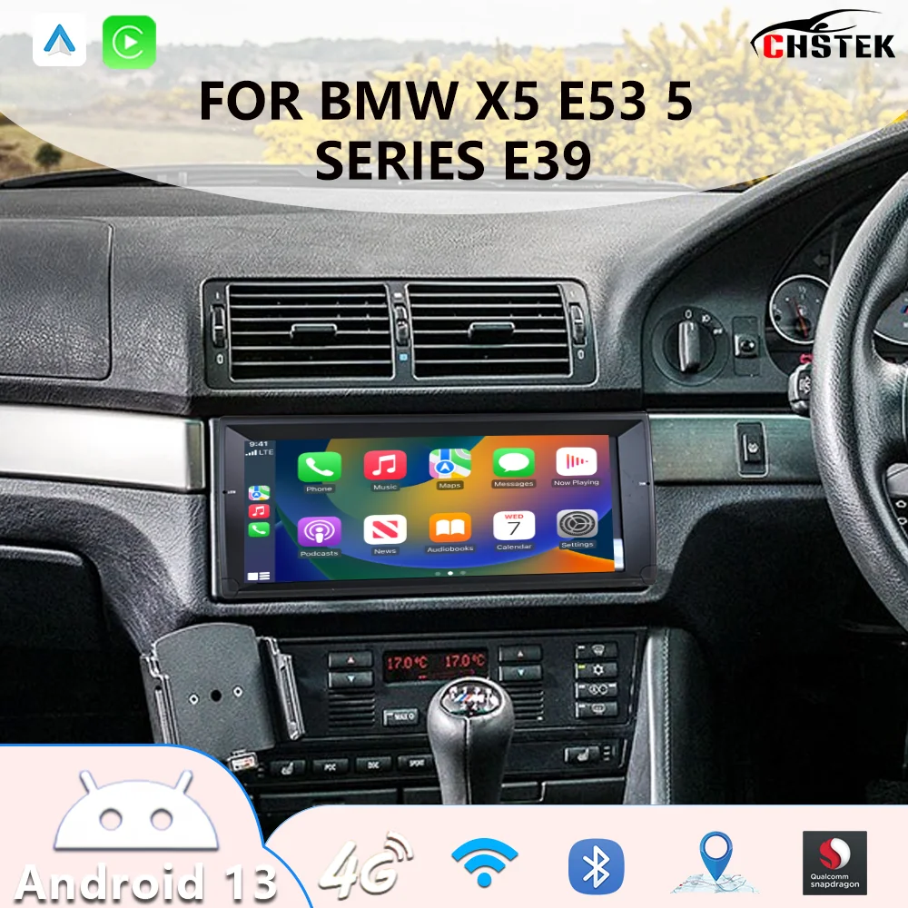 

CHSTEK OEM Car Radio Android 13 For BMW 5 Series E39 1995 1996-2003 CarPlay Navigation Bluetooth 5.0 WiFi 4G Multimedia Auto