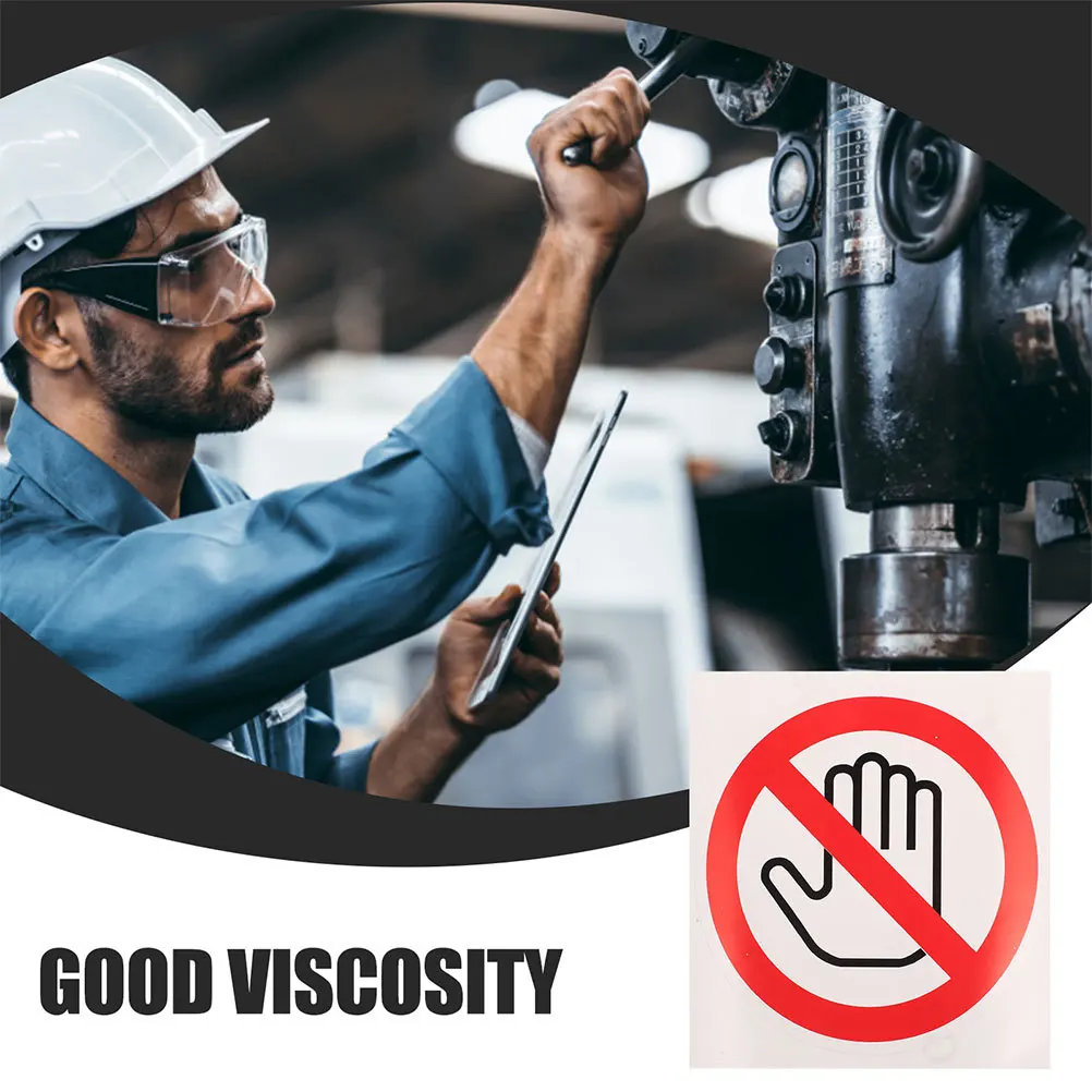 20 قطعة علامات تحذير السلامة ملصقات لاصقة لا اللمس التسمية لآلة الأجهزة الكهربائية الصناعية المنزل استخدام خطر الشارات #2