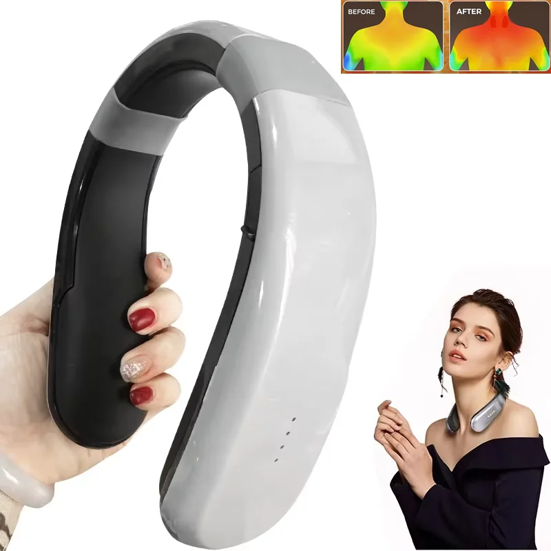 

Обогреватель для шеи, легкий, перезаряжаемый через USB, беспроводной, керамический, портативный, электрический, 4-скоростной, температура, тепло, комфорт