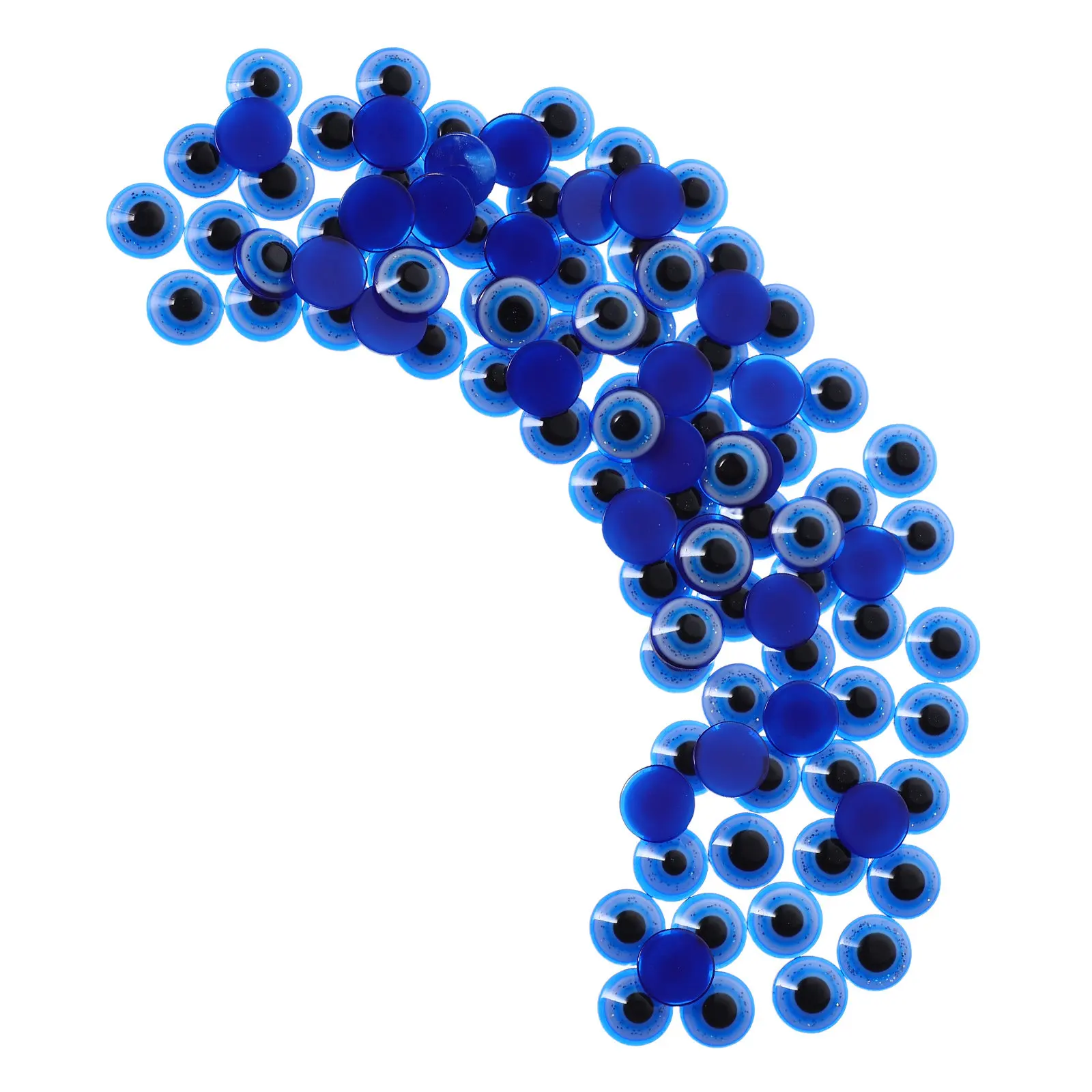 

100 шт. бусин-кабошонов «Злой глаз» из градиентной смолы, плоские круглые, для рукоделия, украшения телефонов, брелоков