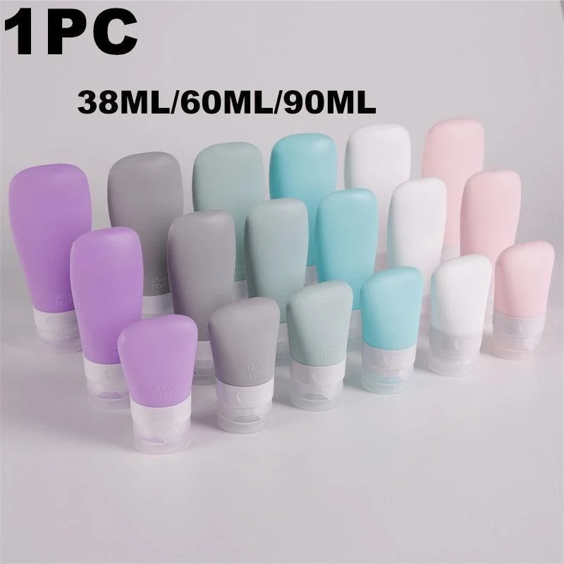 1pc leere Silikon Reise verpackungs flasche kosmetische Abfüllung für Lotion Shampoo Bad behälter