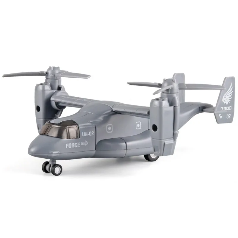 Spielzeugauto lustiges Geschenk-kawaii 19 cm Legierung Osprey Transportautomodell, Trägheit Drag Cool Light Modellauto, Spielzeug für Kinder von 2 bis 4 Jahren