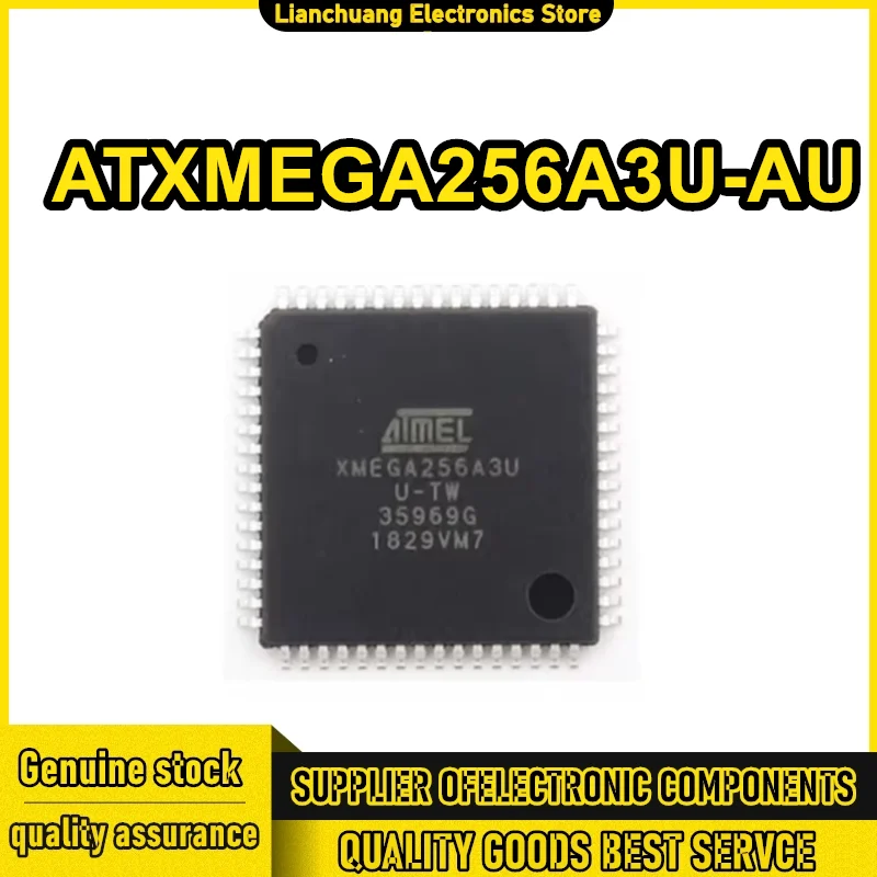 100% New ATXMEGA256A3U-AU TQFP64 8-bit Microcontrollers - MCU AVR8 256KB FLSH 16KB