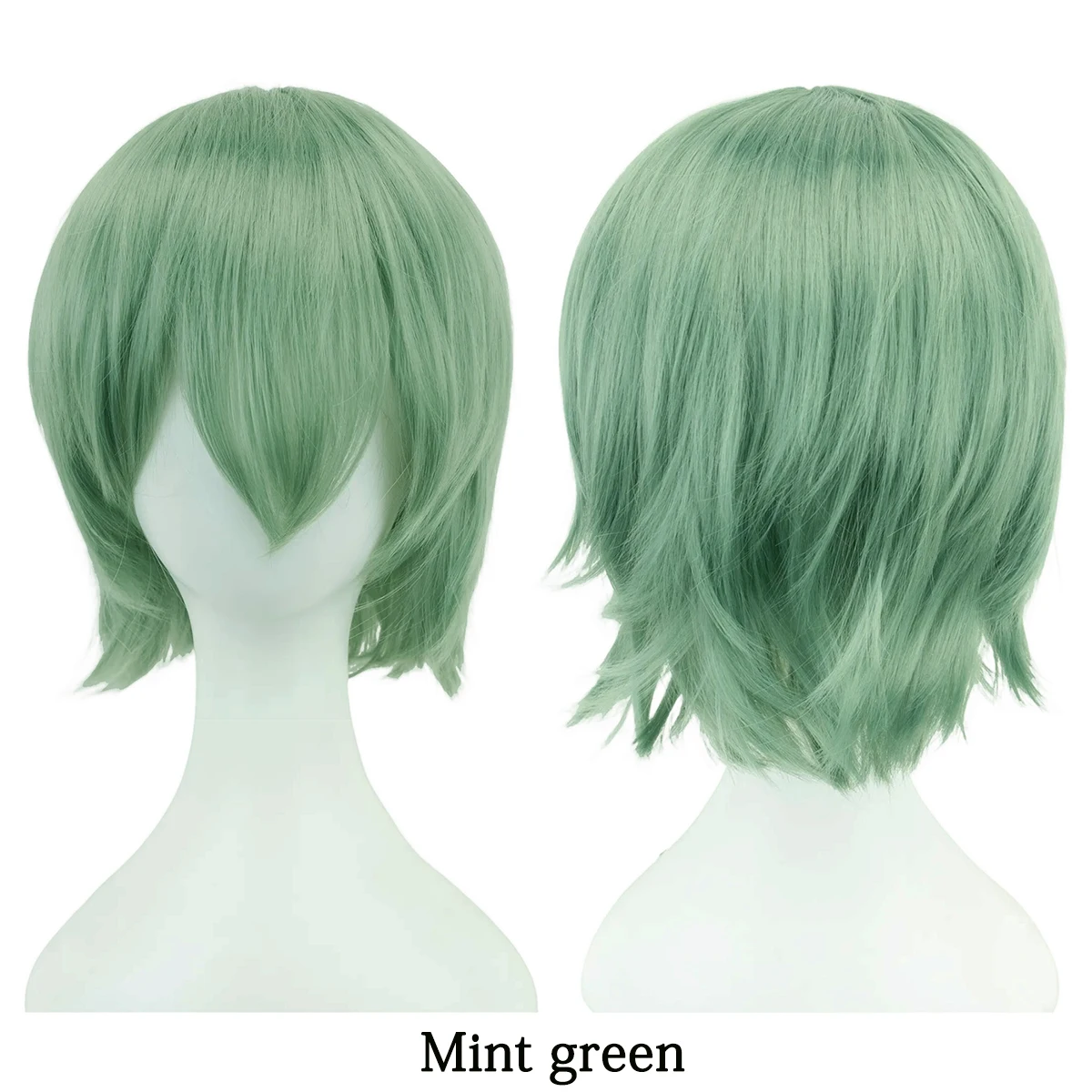 

10-Inch Cosplay Synthetic Hair With Bangs For Both Men And Women, Suitable For Anime, Games, Halloween Costumes, Lolita Wigs