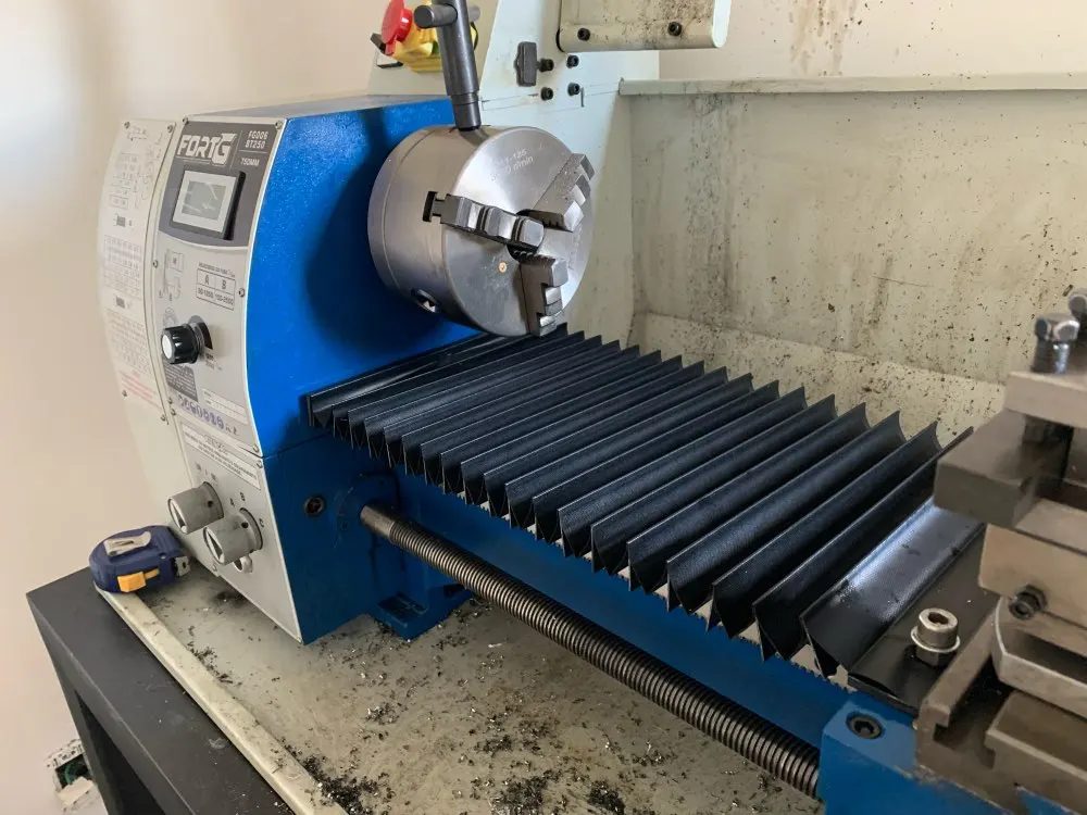 Machine tools U type way cover protection bellows, width 450mm x height 110mm x Lmax 550mm
