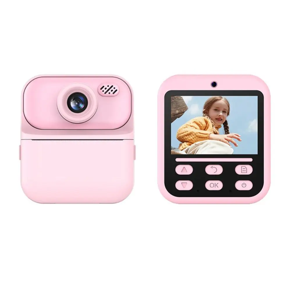 24 Inch HD Screen Thermal Print Camera Dual Lens One-click Printable Mini Instant Print Toys With Hanging Straps