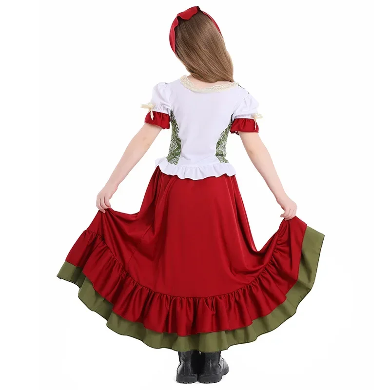 Oktoberfest traje para meninas crianças cerveja alemã empregada doméstica trajes bávaro dirndl cosplay vestir-se