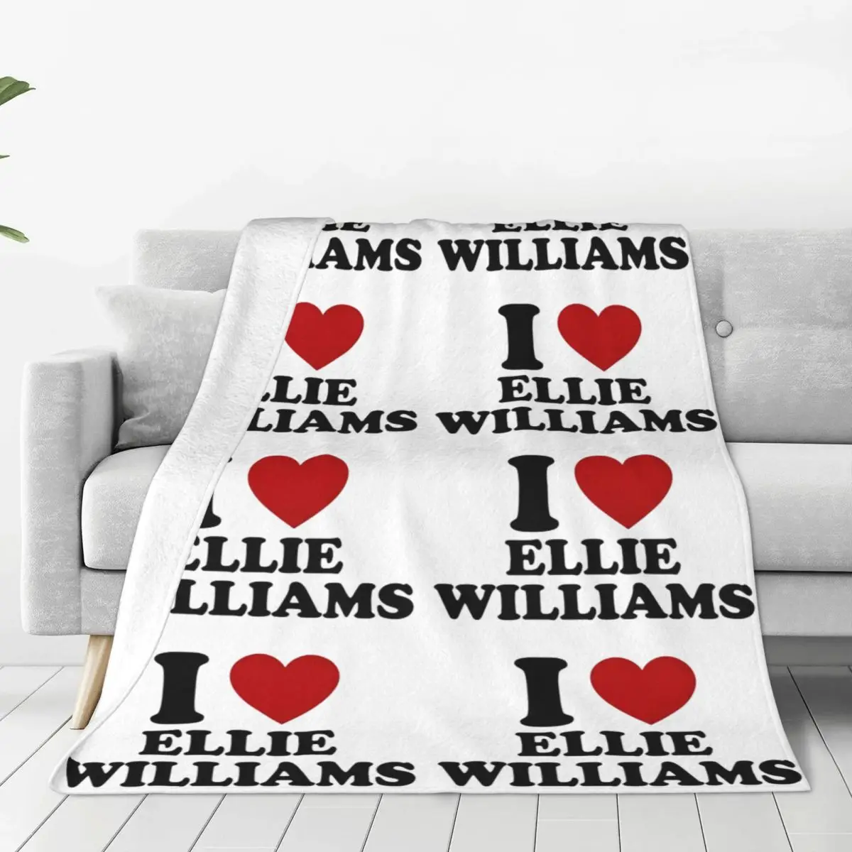 I Love Ellie Williams Blankets The Last of Us Flannel Vintage Warm Throw Blanket for Home Textile Decor