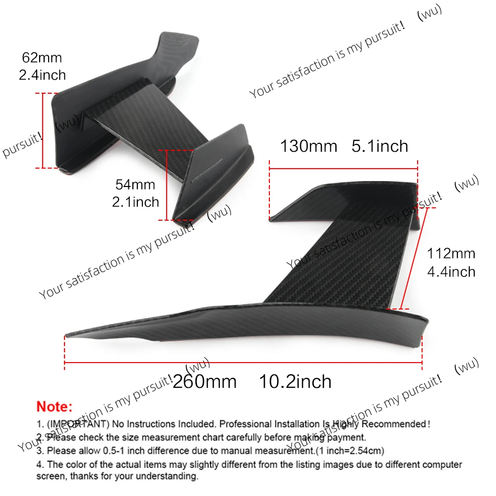 6pcs Carbon Fiber Or Bright Black Car Styling Accessories Front Bumper Side decoration For BMW F80 M3 For BMW F82 M4