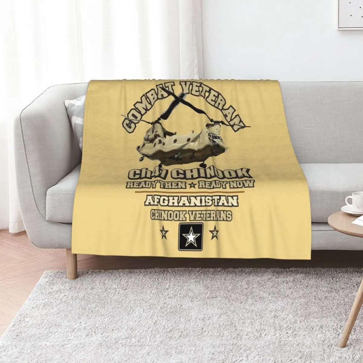 CH47 CHINOOK VETERANS - Combat Veteran Throw Blanket Decorative Sofa Luxury Brand Softest Flannel for babies funny gift Blankets