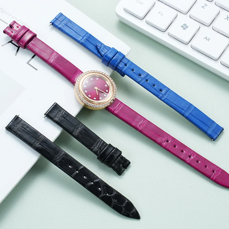 Genuine Crocodile Leather Watch Band For Piaget Possession G0A43080/48080/44284/44298 Luxury Alligator Strap Replacement 11 14mm