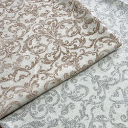 Deluxe Chenille Woven Jacquard Light Choco Gray Heavy Sofa Chair Interior Cloth Hotel Upholstery Designer Fabric 280cm Width