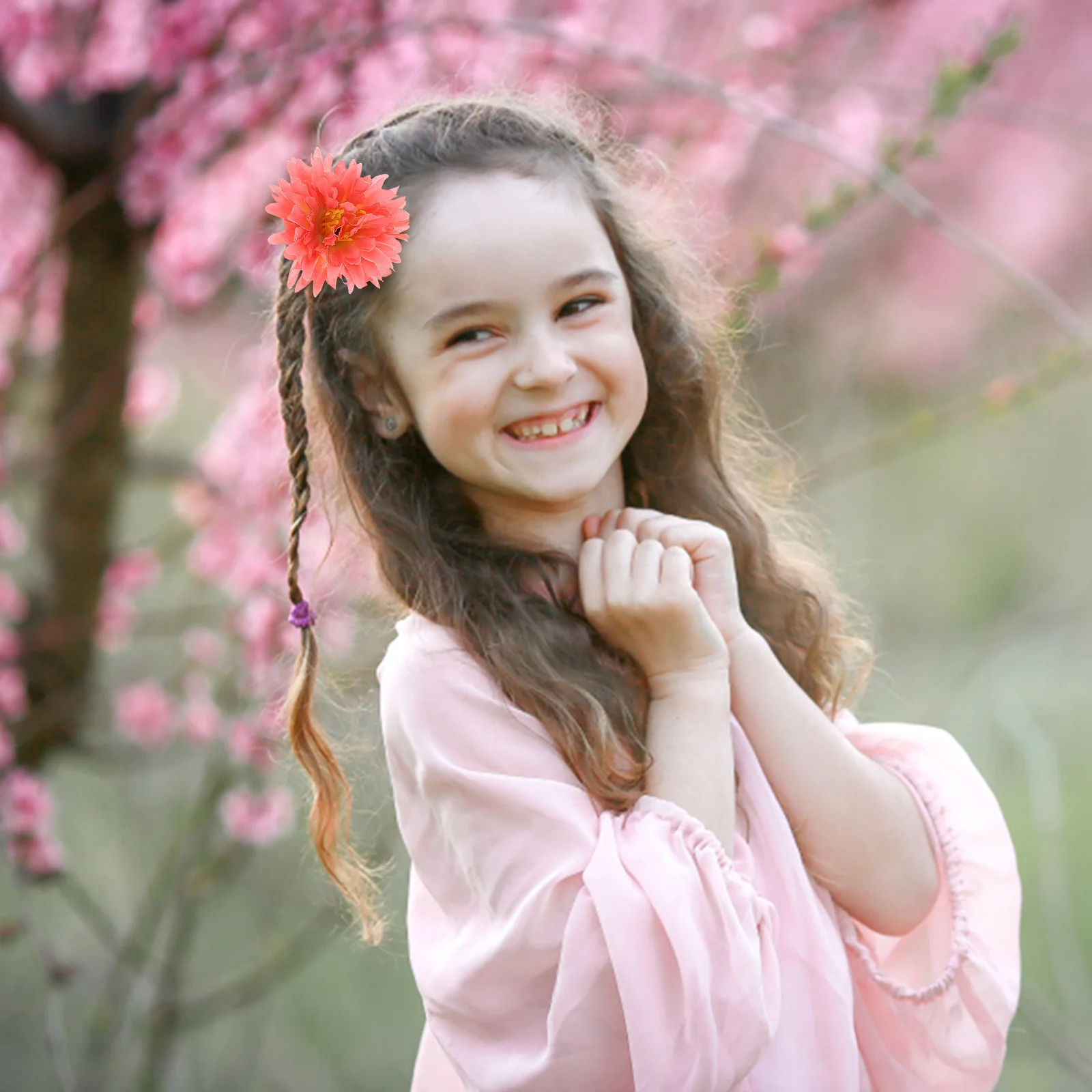 

21pcs Flower Hair Clips Set Silk Artificial Barrettes For Women Elegant Styling Accessories Wedding Party Prom Decor