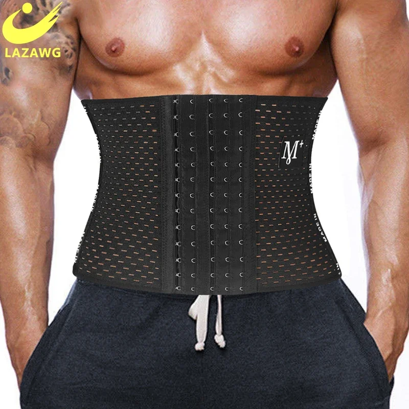 LAZAWG  Mens Waist Trainer Slim Modeling Belt Body Shaper Corset  Slimming Belly Band Slim Strap Shapewear Cincher Weight Loss