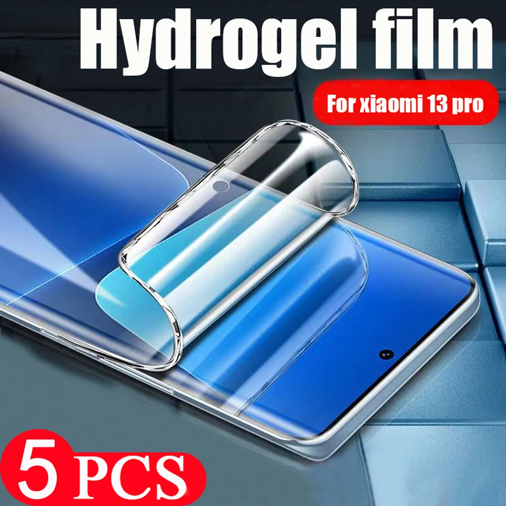 Гидрогелевая пленка 9D для xiaomi 13 pro, не стекло 12 lite NE 12s Ultra 12x12T 11 11i 11x11T 10 10s 10T, защита экрана телефона, 5 шт.